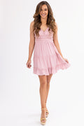 Blush Lace Back Dress